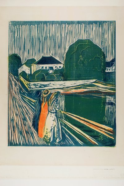 Tytöt sillalla tekijältä Edvard Munch