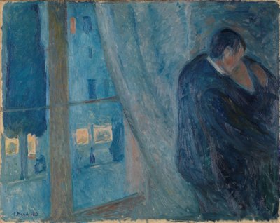 Suudelma, 1892. tekijältä Edvard Munch