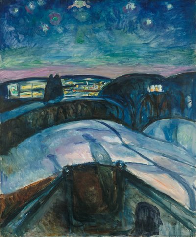 Tähtikirkas yö tekijältä Edvard Munch