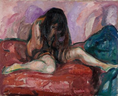 Weeping Nude par Munch, Edvard (1863-1944). Öljy kankaalle, koko: 110x135 tekijältä Edvard Munch