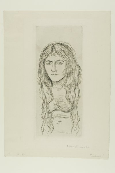Nainen pitkät hiukset tekijältä Edvard Munch