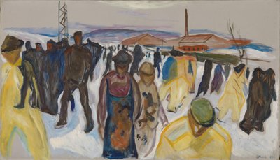Työntekijät palaavat kotiin tekijältä Edvard Munch