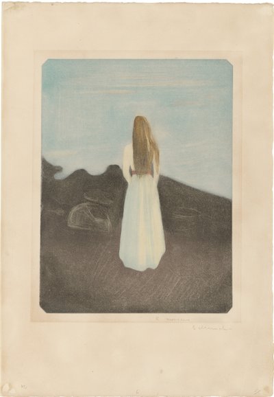 Nuori nainen rannalla tekijältä Edvard Munch