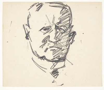 Tutkimus professorin muotokuvaa varten. Carl Lorentzen (1860-1932) tekijältä Edvard Weie