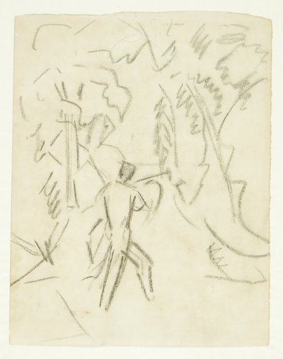 Luonnos maalaukselle Faun and Nymph tekijältä Edvard Weie