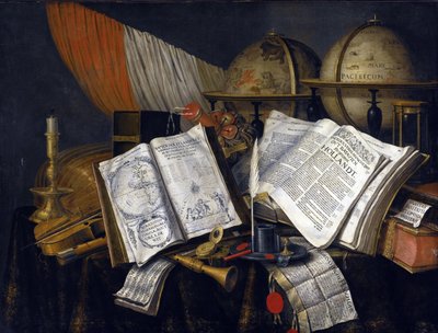 Vanitas asetelma, Edwaert Collier (1642-1708) tekijältä Edwaert Colyer or Collier