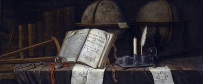 Vanitas asetelma, Edwaert Collier (1642-1708), - Öljy kankaalle, 41,9x98,8 - Yksityiskokoelma tekijältä Edwaert Colyer or Collier