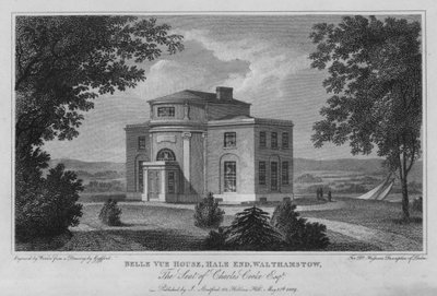 Belle Vue House, Hale End, Walthamstow, Charles Cooken kotipaikka (kaiverrus) tekijältä Edward (after) Gyfford