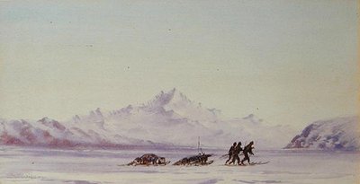 Arctic Scene (akvarelli paperille) tekijältä Edward Adrian Wilson