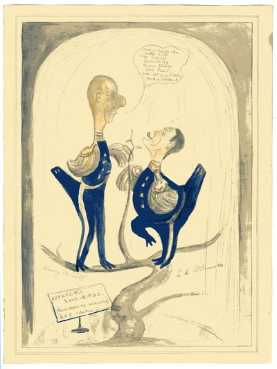 Harry Pennell ja tohtori E.L.A. Atkinson, 1910-12 (wc ja kynä paperille) tekijältä Edward Adrian Wilson