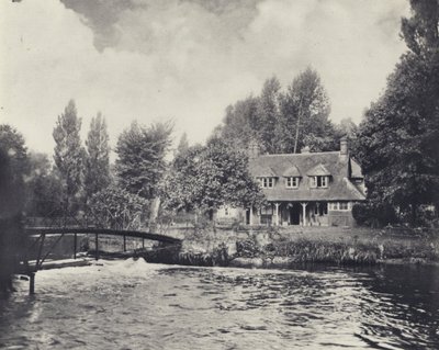 Thorney Weir Fishery House (s/w-valokuva) tekijältä Edward Alfred Barton
