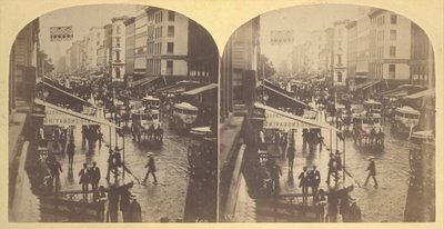 Broadway sadepäivänä, 1859. tekijältä Edward Anthony