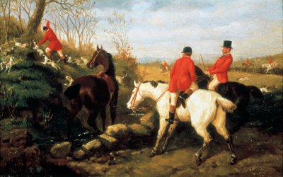 Fox Hunting, 1800-luvun loppu (öljy kankaalle) tekijältä Edward Benjamin Herberte