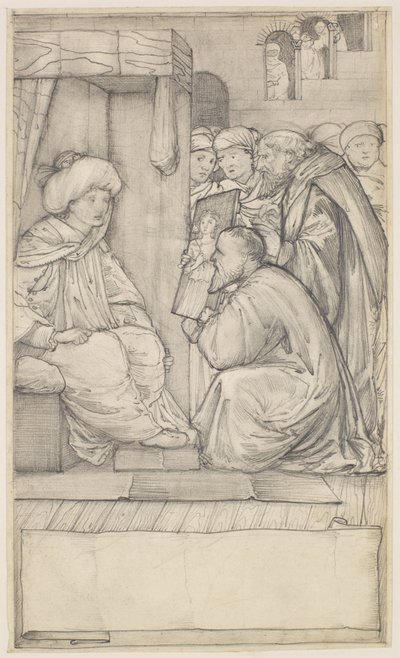 Chaucerin Man of Laws Tale - suunnittelu tekijältä Edward Burne-Jones