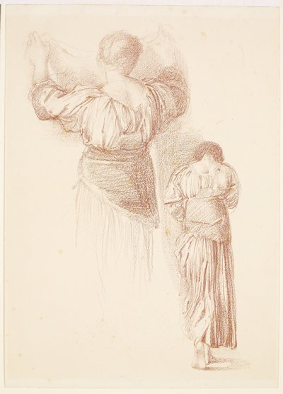 Nainen - Verhotutkimukset, Naisen verhon tutkimukset takaa katsottuna tekijältä Edward Burne-Jones