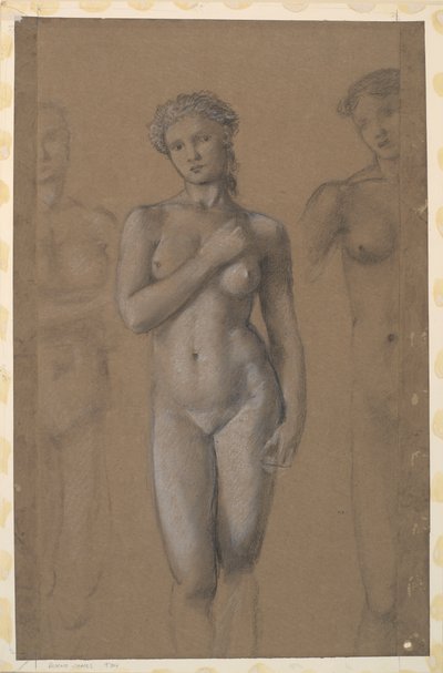 Female Nude - Kolme tutkimusta, mahdollisesti Venukselle tekijältä Edward Burne-Jones