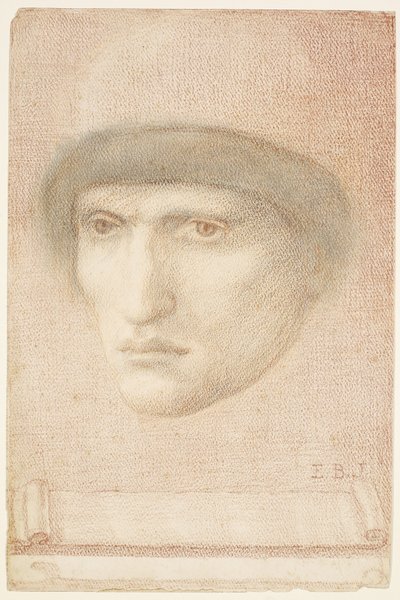 Miehen muotokuva - mahdollisesti Dante tai opiskele St George -sarjaa tekijältä Edward Burne Jones