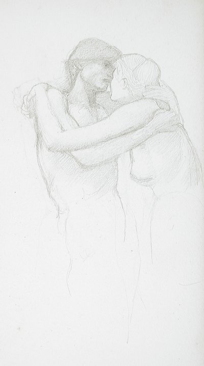 Alastomien pariskunnan syleily tekijältä Edward Burne-Jones