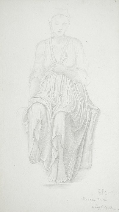 Istuva nainen tekijältä Edward Burne-Jones