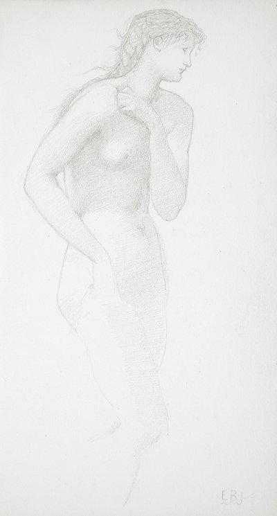 Seisova naisalastonkuva tekijältä Edward Burne-Jones