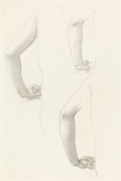 Estudos de um braço e Handsfinnish tekijältä Edward Burne-Jones