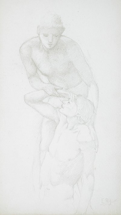 Kaksi miesten alastonkuvaa tekijältä Edward Burne-Jones