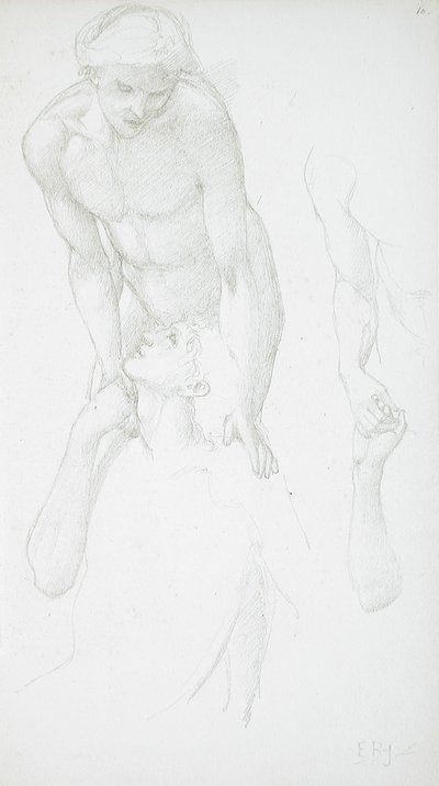 Kaksi miesten alastonkuvaa tekijältä Edward Burne-Jones