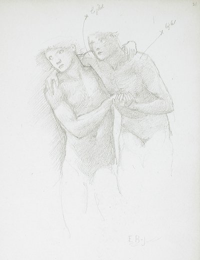 Kaksi alastonta tekijältä Edward Burne-Jones
