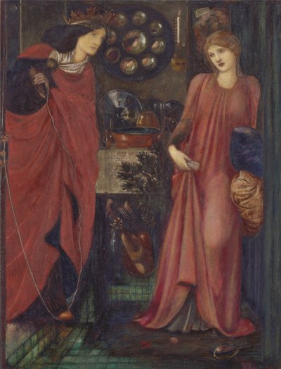 Kaunis Rosamund ja kuningatar Eleanor tekijältä Edward Burne Jones