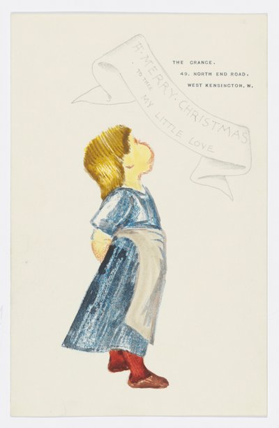 Kirje taiteilijan tyttärentytär Angela Thirkellille (kynä paperille) tekijältä Edward Burne Jones