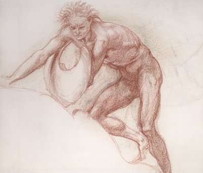 Mies alaston, opiskelu Hercules tekijältä Edward Burne Jones