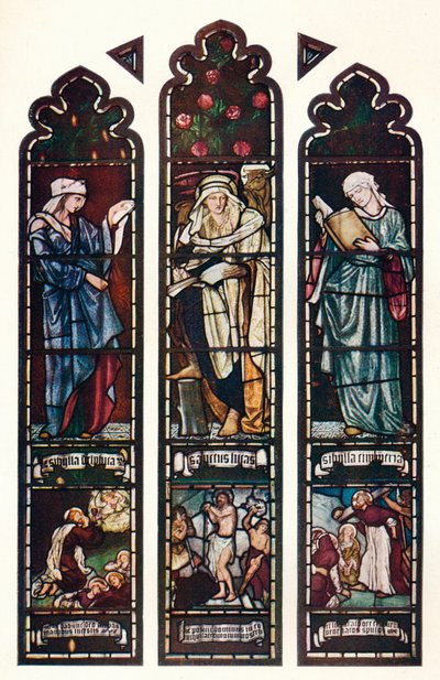 Sibyl Window, Jesus Collegen kappeli, Cambridge, n. 1872 tekijältä Edward Burne Jones