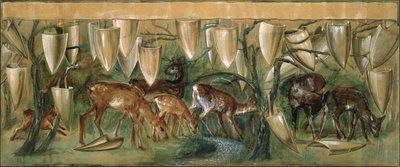 Tutkimus Pyhän Graalin kuvakudoksia varten tekijältä Edward Burne Jones