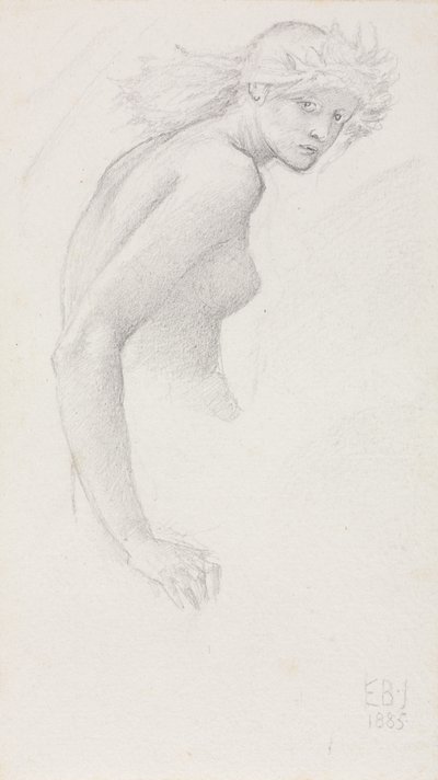 Tutkimus naishahmosta, 1885. tekijältä Edward Burne Jones