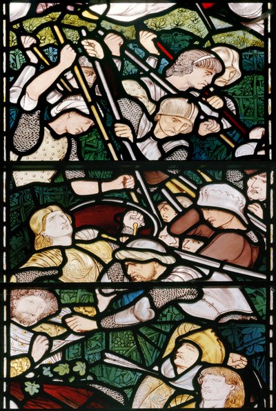 Beth Horonin taistelu, 1862-3 (lasimaalauksia) tekijältä Edward Burne Jones