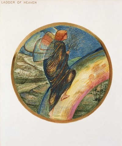 Kukkakirja: XII. Taivaan tikkaat, 1905 (litho, guassi paperille) tekijältä Edward Burne Jones