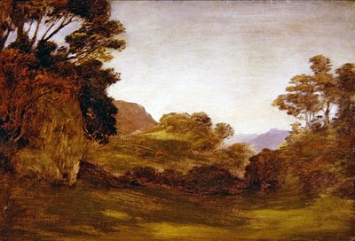 Tie metsäisen maiseman halki (öljyä aluksella) tekijältä Edward Calvert