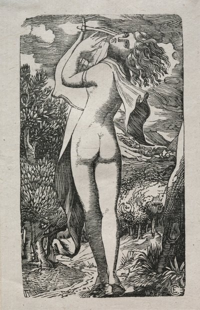 Bacchante eli Lyyran pelaaja, 1829. tekijältä Edward Calvert