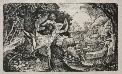 Cyder Feast: Vision ilosta ja kiitospäivästä, 1829. tekijältä Edward Calvert