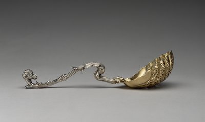 Sugar Sifter, c. 1858 (hopea ja hopea kullattu) tekijältä Edward Chandler Moore
