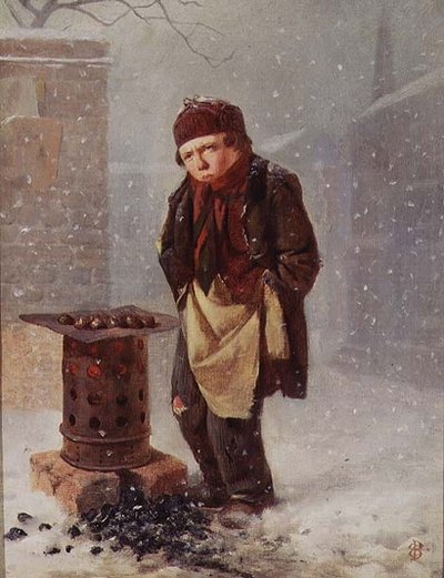 Kastanjanmyyjä (öljy) tekijältä Edward Charles Barnes
