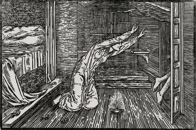 Cupid lähdössä tekijältä Edward Coley (after) Burne Jones