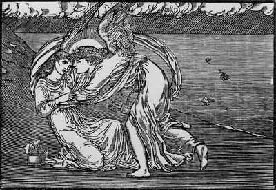 Cupid elvyttää hänet tekijältä Edward Coley (after) Burne Jones