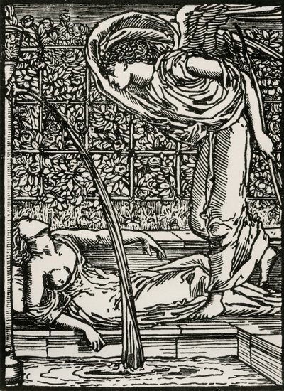 Cupidon ensimmäinen näkemys psyykestä tekijältä Edward Coley (after) Burne Jones