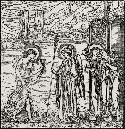 Sisäänpääsy jumalien joukkoon tekijältä Edward Coley (after) Burne Jones