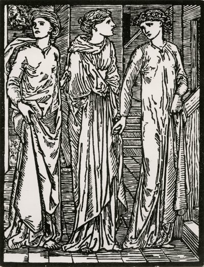 Sisarusten ensimmäinen vierailu tekijältä Edward Coley (after) Burne Jones