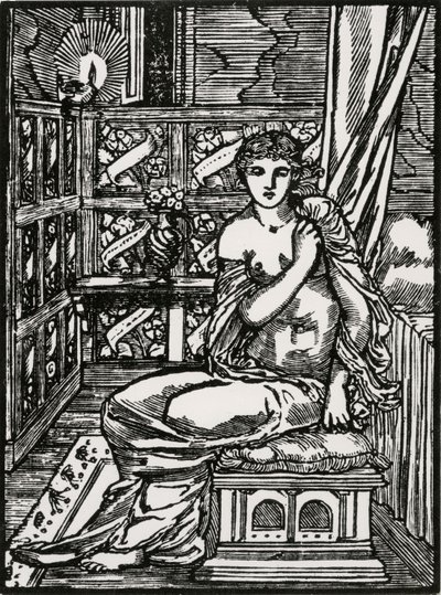 Psyyke odottaa Cupidoa tekijältä Edward Coley (after) Burne Jones
