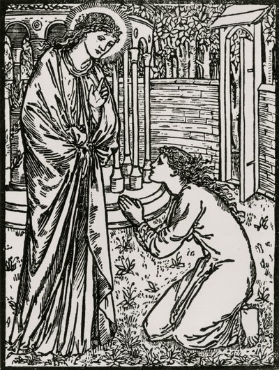 Psyche ja Juno tekijältä Edward Coley (after) Burne Jones