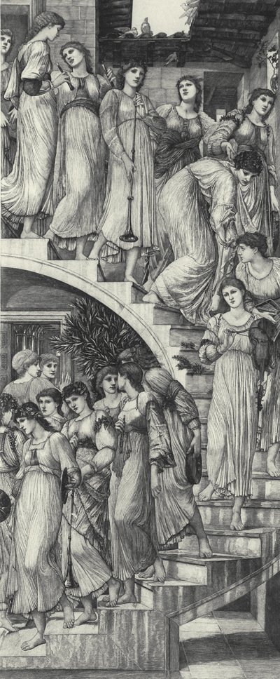 Kultaiset portaat tekijältä Edward Coley (after) Burne Jones