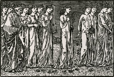 Kulkue mäelle tekijältä Edward Coley (after) Burne Jones